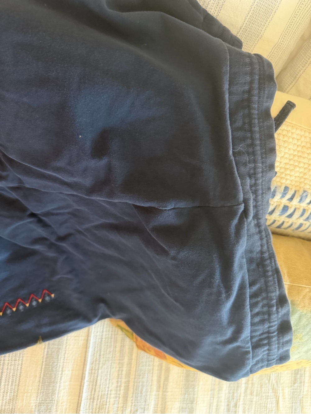 Johnny Was Woman's Navy Embroidered Jogger Pants 1X - Picture 6 of 8